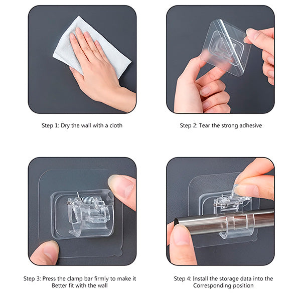 Praktyczne haki do łatwego i uporządkowanego przechowywania (x4)